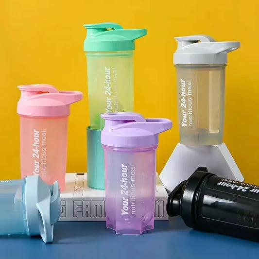 Portable Shaker Cup for Men and Women Protein Powder Replacement Milkshake Mixing Cup Fitness Sports Water Cup Scale Bottle Peaceful Pleasures Health and Wellness