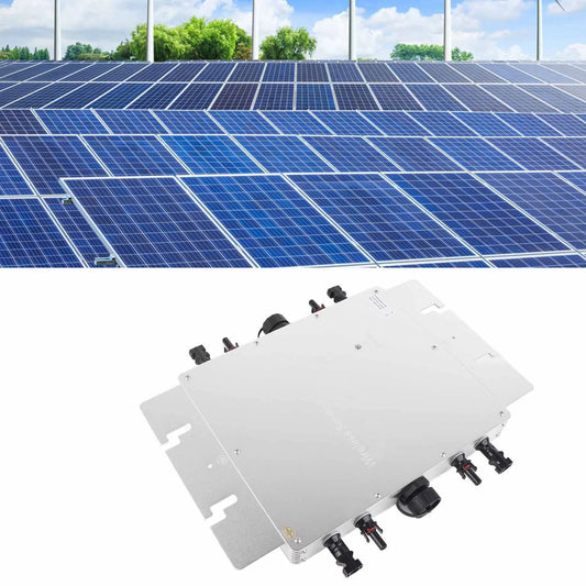 1600W Solar Grid Tie Inverter 120V 230V IP65 Waterproof Aluminum Alloy for Outdoor Roof Solar Microinverter Inverter Peaceful Pleasures Health and Wellness