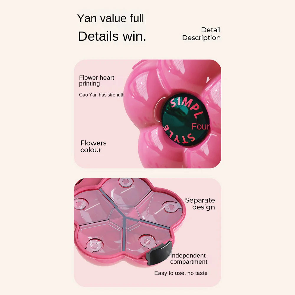 Floral Jewelry Storage Box with Dividers | Portable & Waterproof