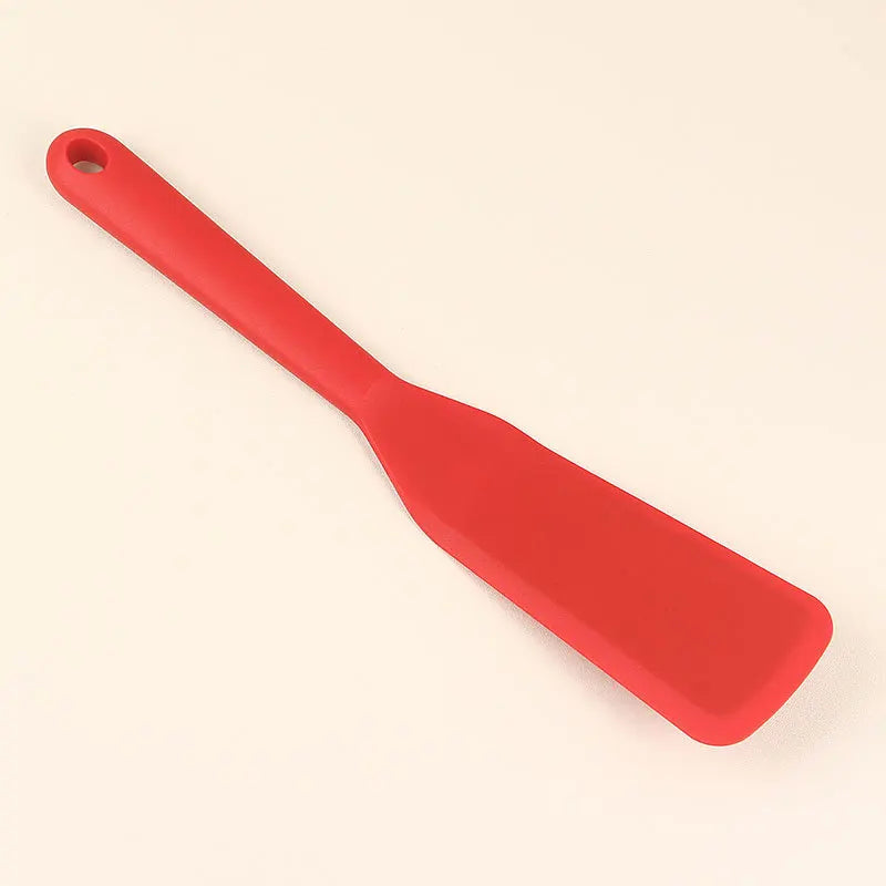 Silicone Kitchenware Non Stick Pan Frying Shovel Kitchen High Temperature Resistant Pancake Frying Steak Shovel Special Shovel Peaceful Pleasures Health and Wellness red