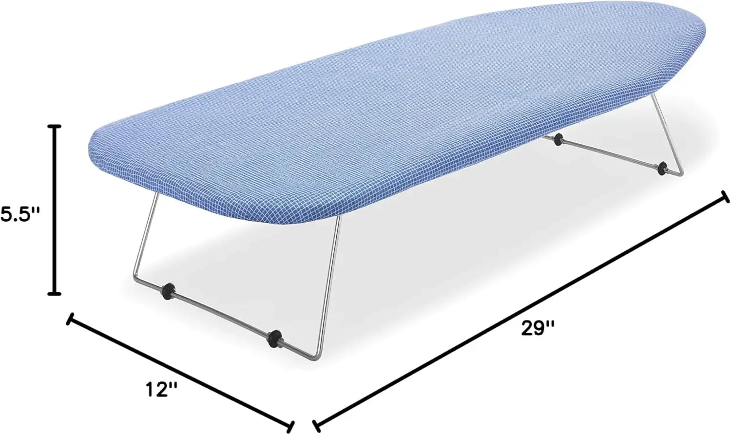 Portable Tabletop Ironing Board with Scorch-Resistant Blue Cover Ironing Accessories Peaceful Pleasures Health and Wellness