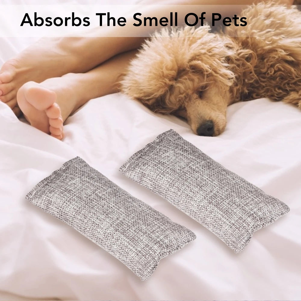 10/20/30Pcs Natural Bamboo Charcoal Bags Fresher Air Purifying Activated Charcoal Odor Absorber Moisture for Car Closet Shoe Pet Peaceful Pleasures Health and Wellness