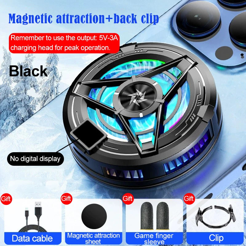 Cooling Fan Mobile Phone Cooler Fan Processor Cooler Phone Gaming Phone Cooler For Games Phone Cooling Fan Cellphone Accessories Peaceful Pleasures Health and Wellness No display black
