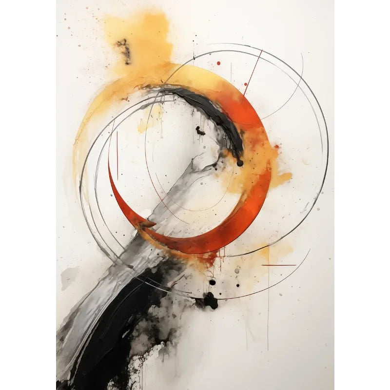 Abstract Bohemian Geometric Shapes Abstract Landscape Line Poster Printed Canvas Painting Wall Art Pictures Home Decor Gift Peaceful Pleasures Health and Wellness 15 20x30cm
