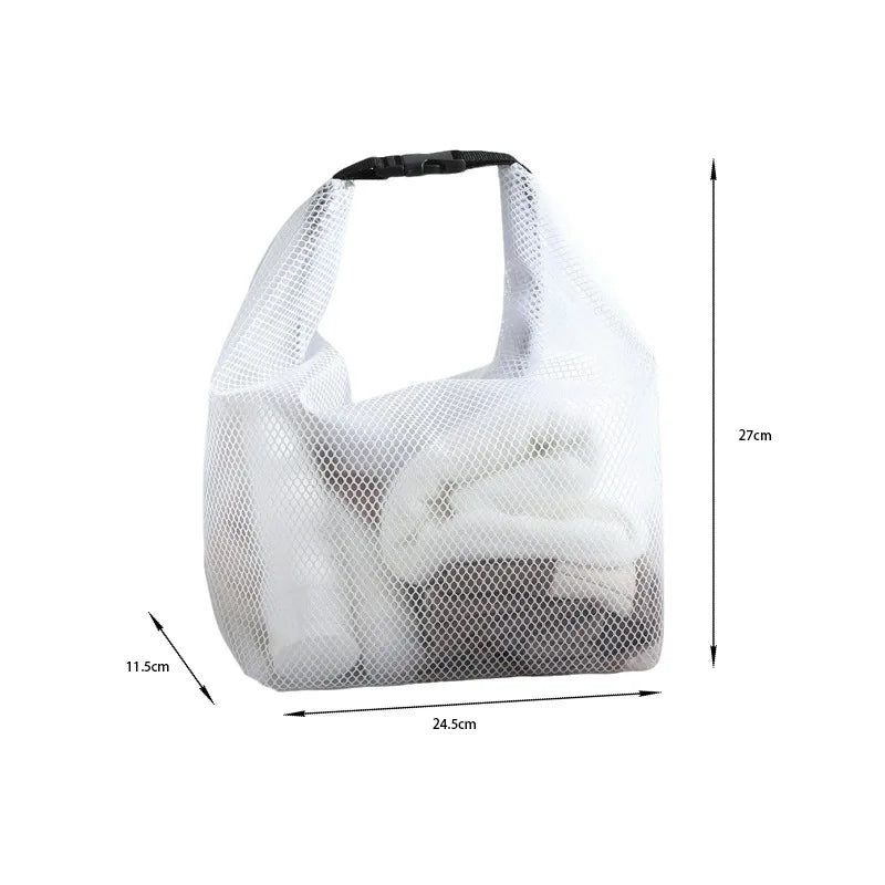 Large Waterproof Travel Makeup Bag | Handheld Cosmetic Organizer Makeup Travel Bag Peaceful Pleasures Health and Wellness WHITE S