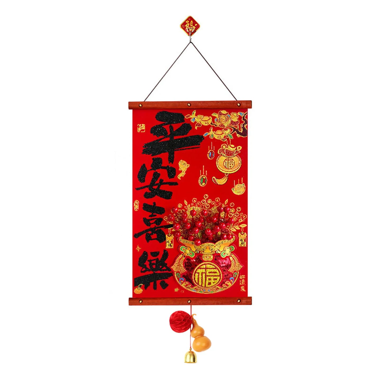 Chinese New Year Fu Characters Couplets For Front Door Decoration Authentic Chinese New Year Charm. Festive Entryway Decor Peaceful Pleasures Health and Wellness B2