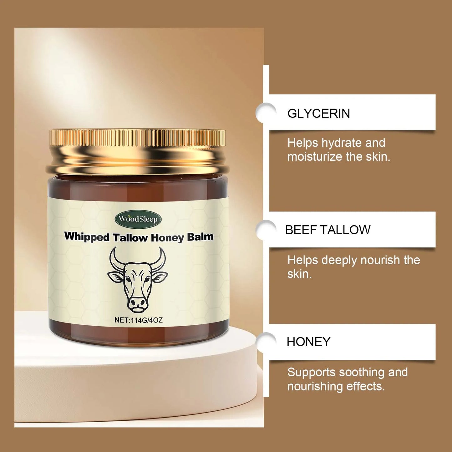 Tallow Honey Balm – Firming, Moisturizing Dry Skin Body Cream