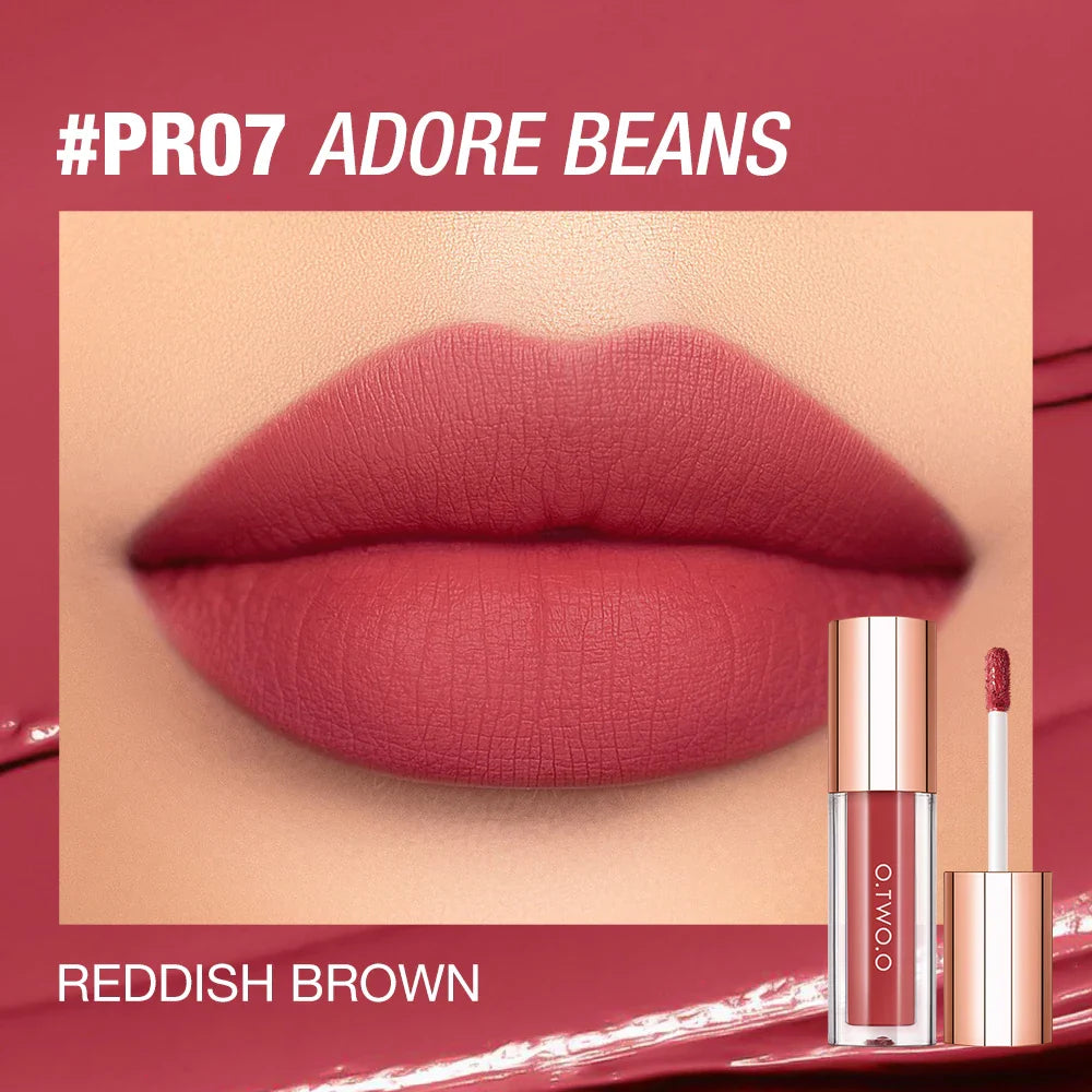 O.TWO.O Matte Lip Glaze | 24H Waterproof Color-Locking Lip Tint