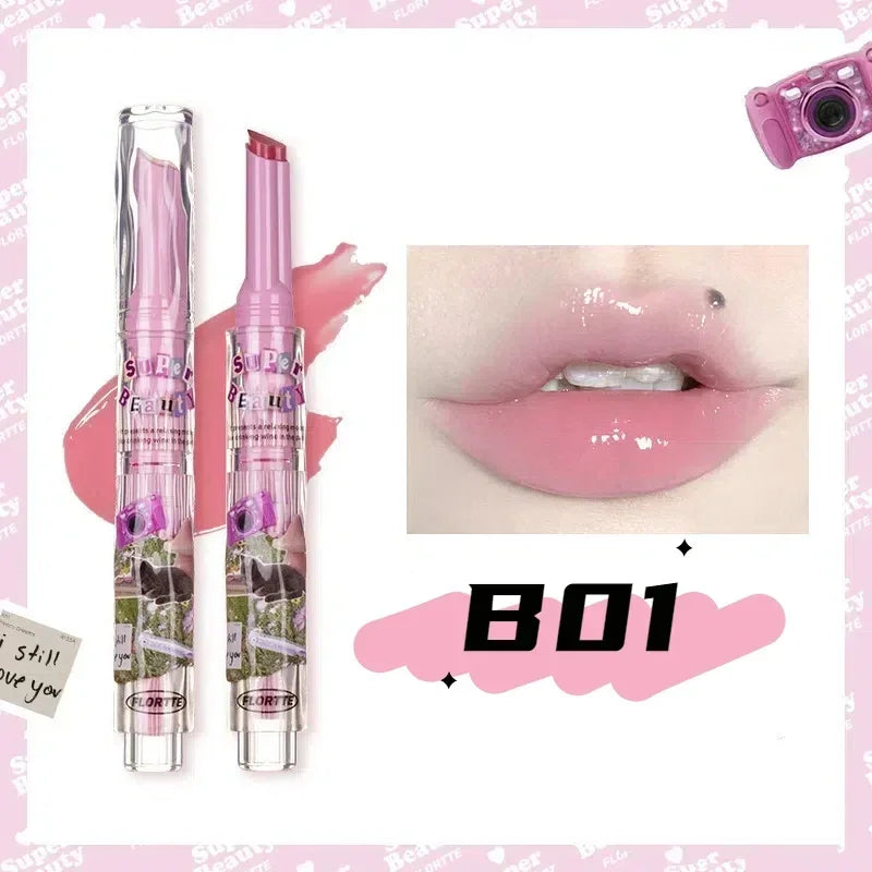 FLORTTE Mirror Glass Lip Gloss | Heart Shape Moisturizing Tint