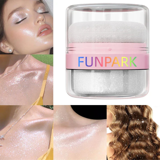 FUNPARK Diamond Highlighter Powder – Face & Body Shimmer Face & Body Highlighter Oasis Select