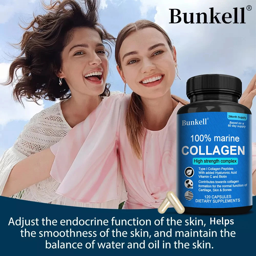 Collagen Capsules-Dietary Supplements for Skin, Hair, Joint Health, Digestion and Immune System Health Supplement, Non-GMO Peaceful Pleasures Health and Wellness