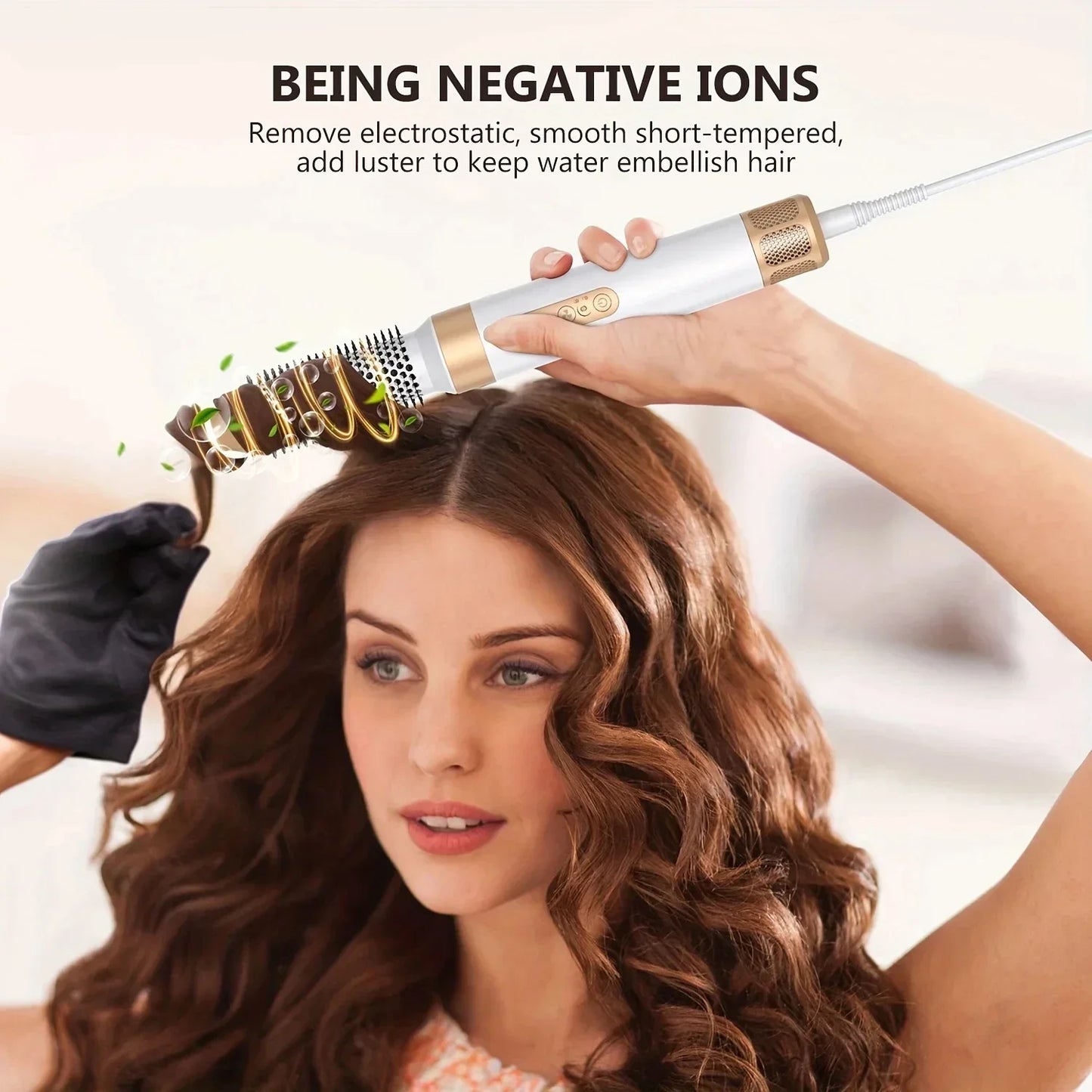 7 in 1 Hair dryer Professional Negative Ion curling Iron Hair Straightener Brushless Motor High Speed Hair Dryer Hot Comb Set Peaceful Pleasures Health and Wellness