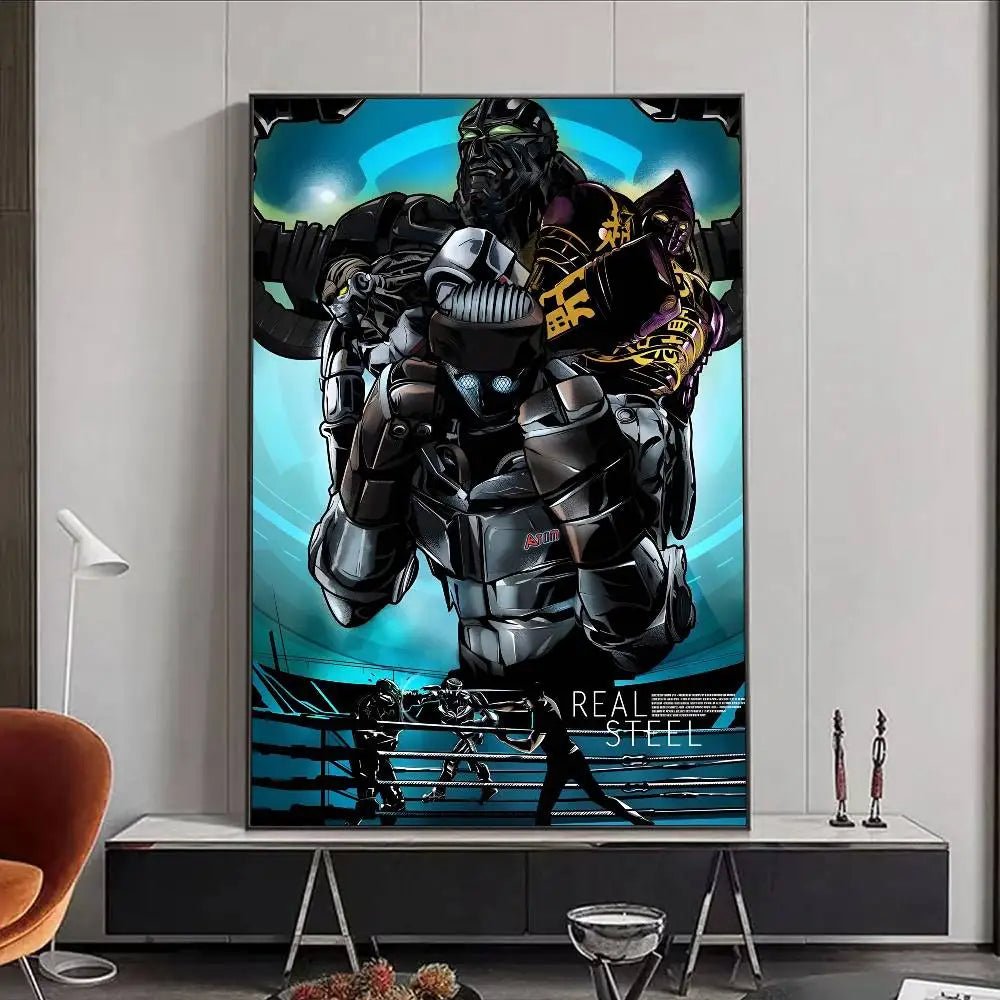 Real Steel Movie Poster – HD Waterproof Wall Art Décor Movie Wall Poster Peaceful Pleasures Health and Wellness