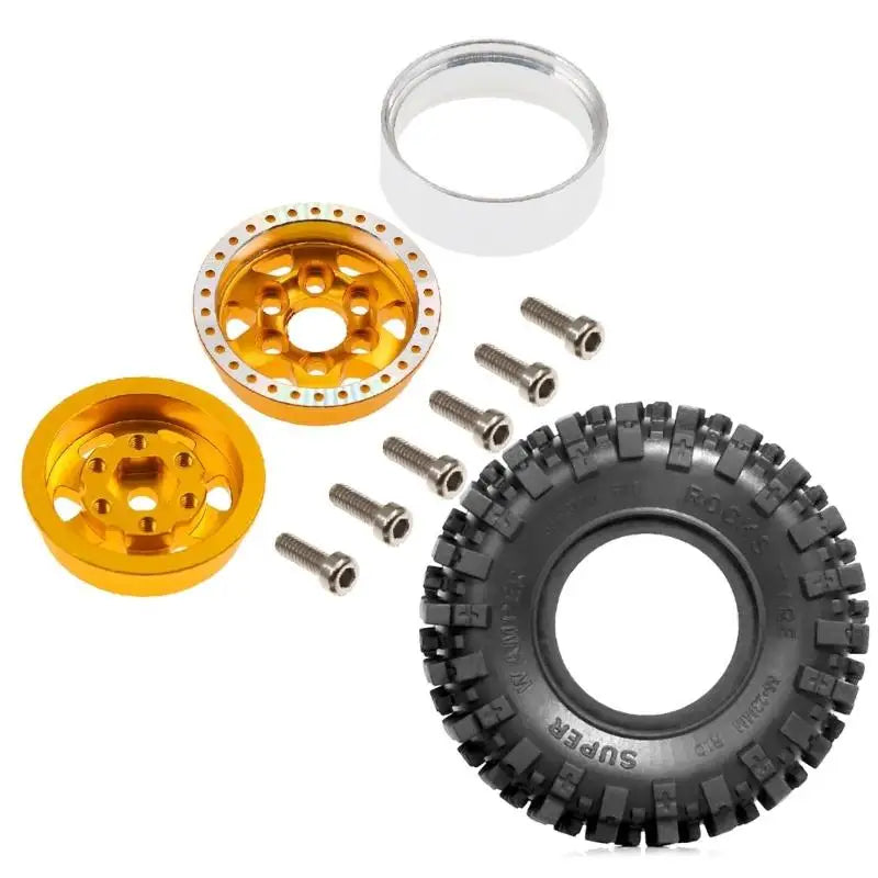 RC Rubber Wheel Tires 4PCS for 1/24 SCX24 FCX24 Crawler