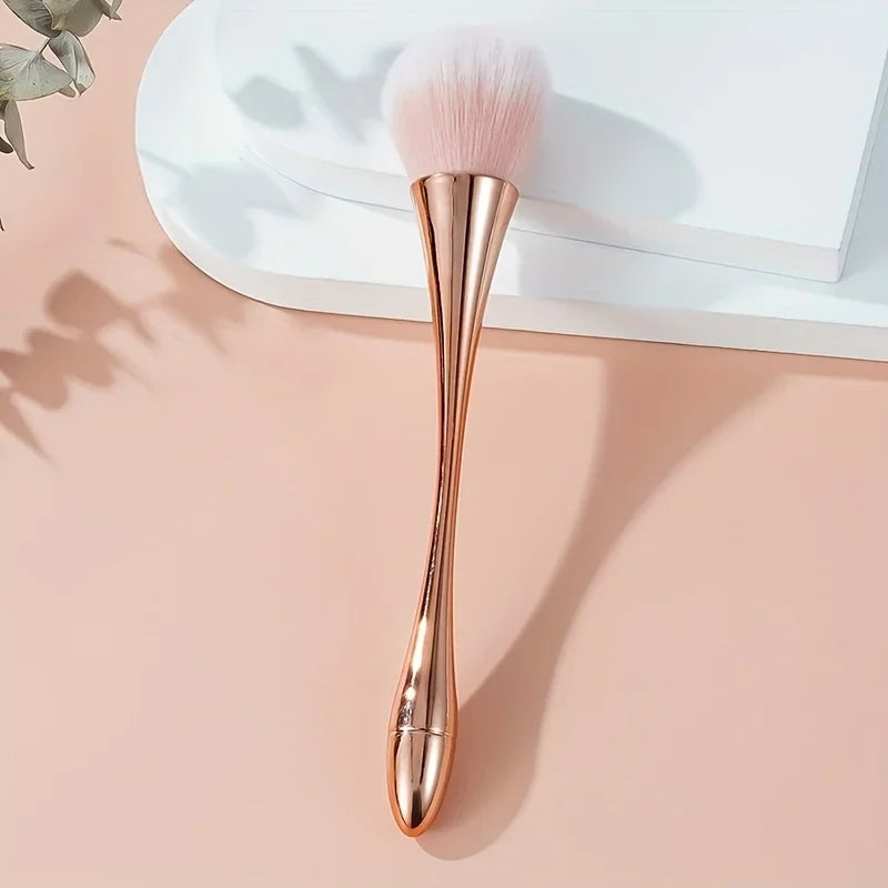 Rose Gold Fan Makeup Brush – Powder, Highlight & Blush Fan Makeup Brush Peaceful Pleasures Health and Wellness