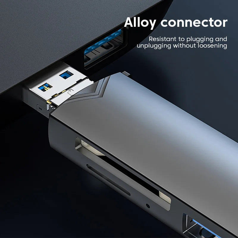 6 in 1 Otg Type C Card Reader USB 3.0 Micro Sd Mini Adapter TF USB Flash Drive Converter Mobile Phone Accessories Peaceful Pleasures Health and Wellness