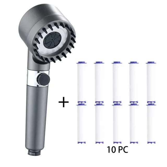 3-Mode High Pressure Turbo Fan Shower Head | Water Saving