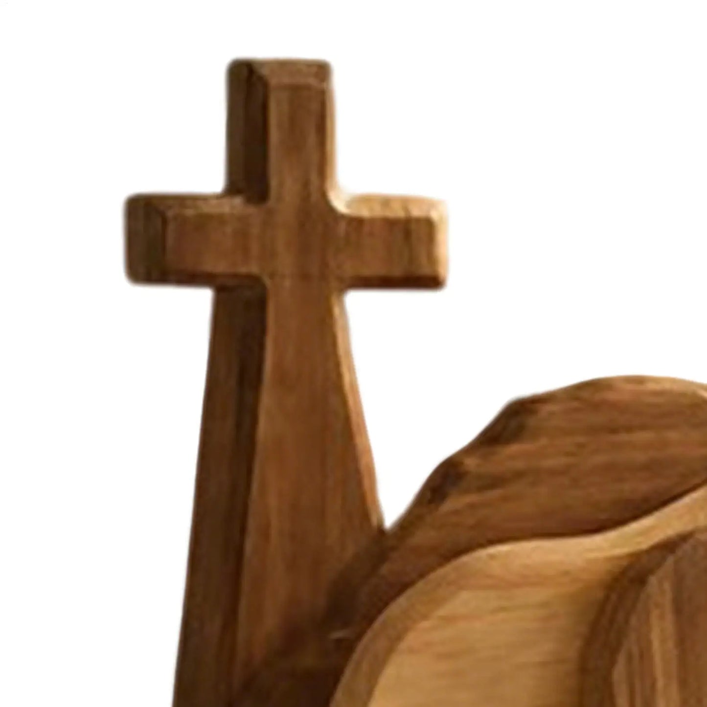 Wooden Easter Empty Tomb & Cross Resurrection Scene Decor Set