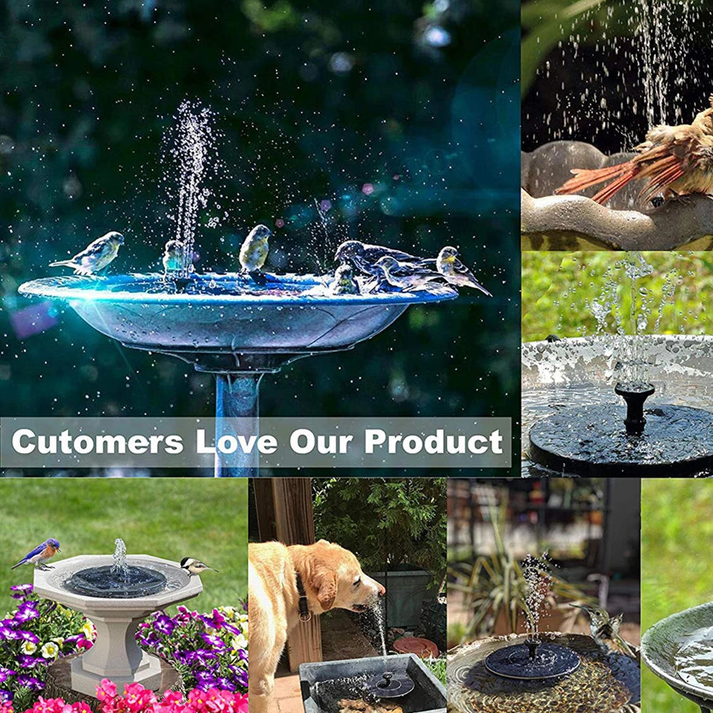 Solar Powered Water Fountain Kit | Pool, Pond & Bird Bath Peaceful Pleasures Health and Wellness