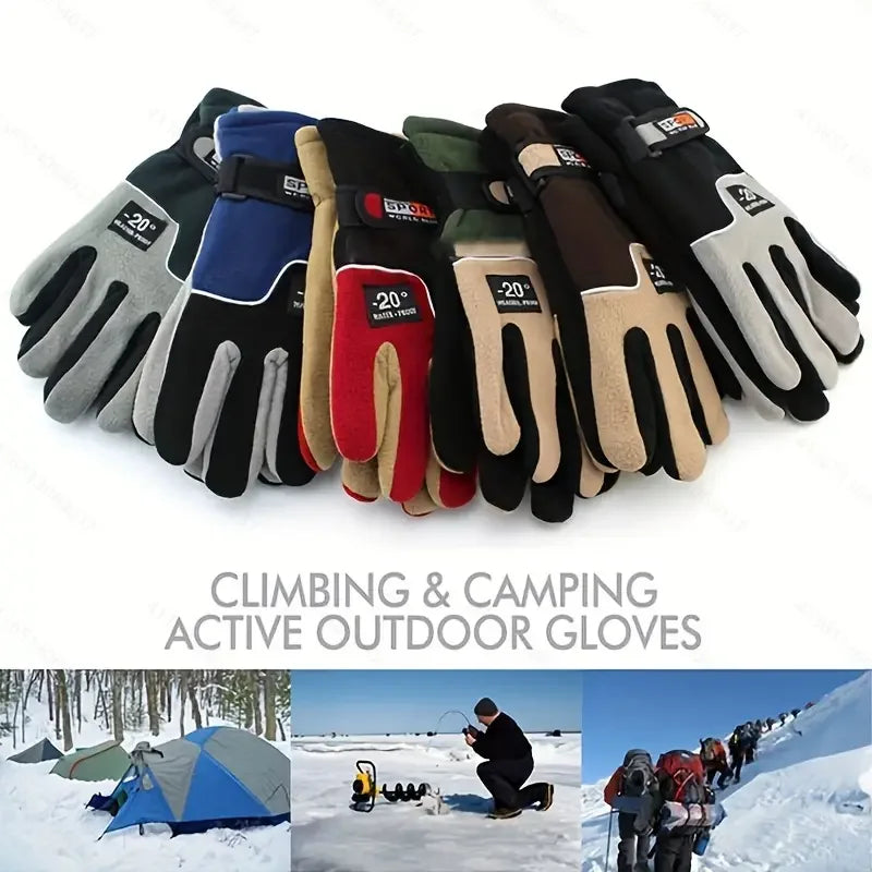 RooRuns Fleece Winter Gloves – Windproof Full Finger Unisex