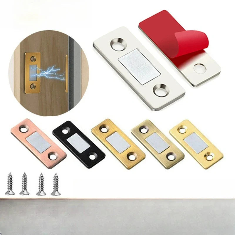 Magnetic Cabinet Catch L-Shaped Punch-Free Invisible Door Closer