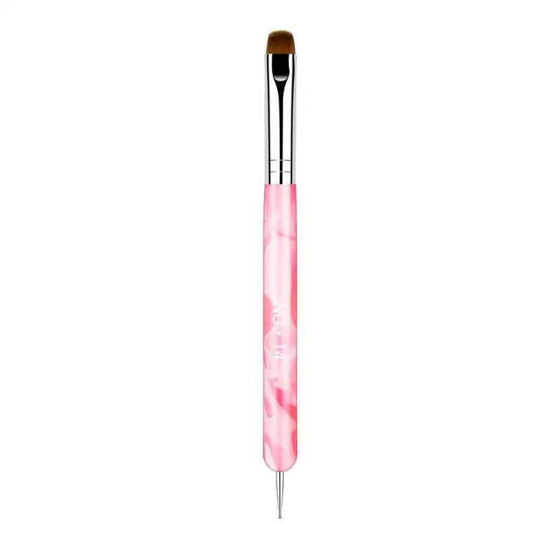 French Dual End Beginner High Quality Painting Manicure Tool Acrylic Drawing Nail Art Brush Nail Art Rhinestone Gel Dotting Pen Peaceful Pleasures Health and Wellness 14 Pink