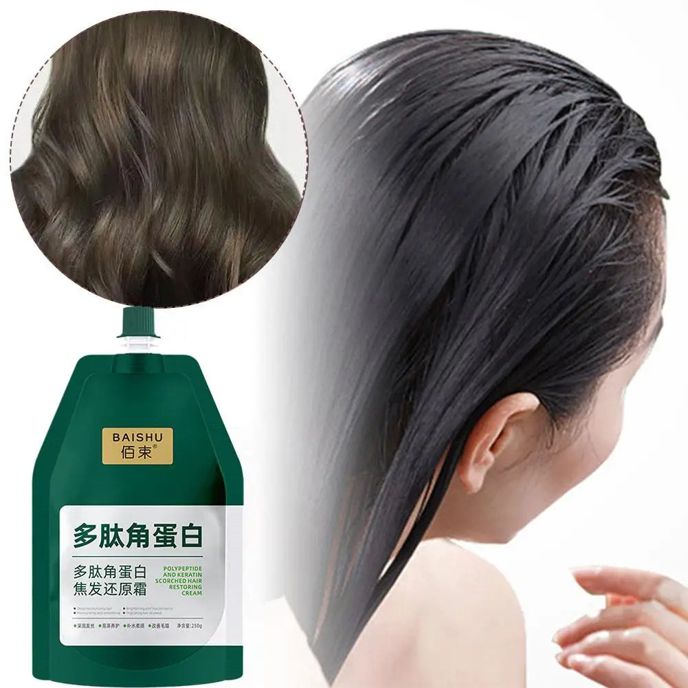 Keratin Polypeptide Hair Repair Cream 250ml – Deep Nourishing Scalp Treatment & Hair Mask for Dry & Damaged Hair Peaceful Pleasures Health and Wellness