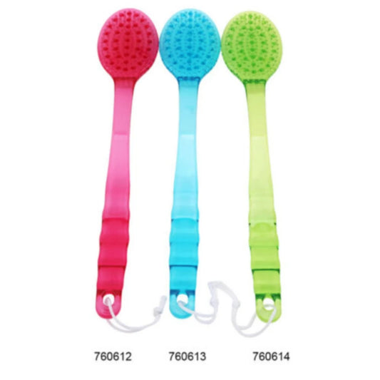 Long Handle Back Scrubber Brush Exfoliating Massaging Shower Brush for Bath Durable Body Scrubber with Soft Bristles Peaceful Pleasures Health and Wellness