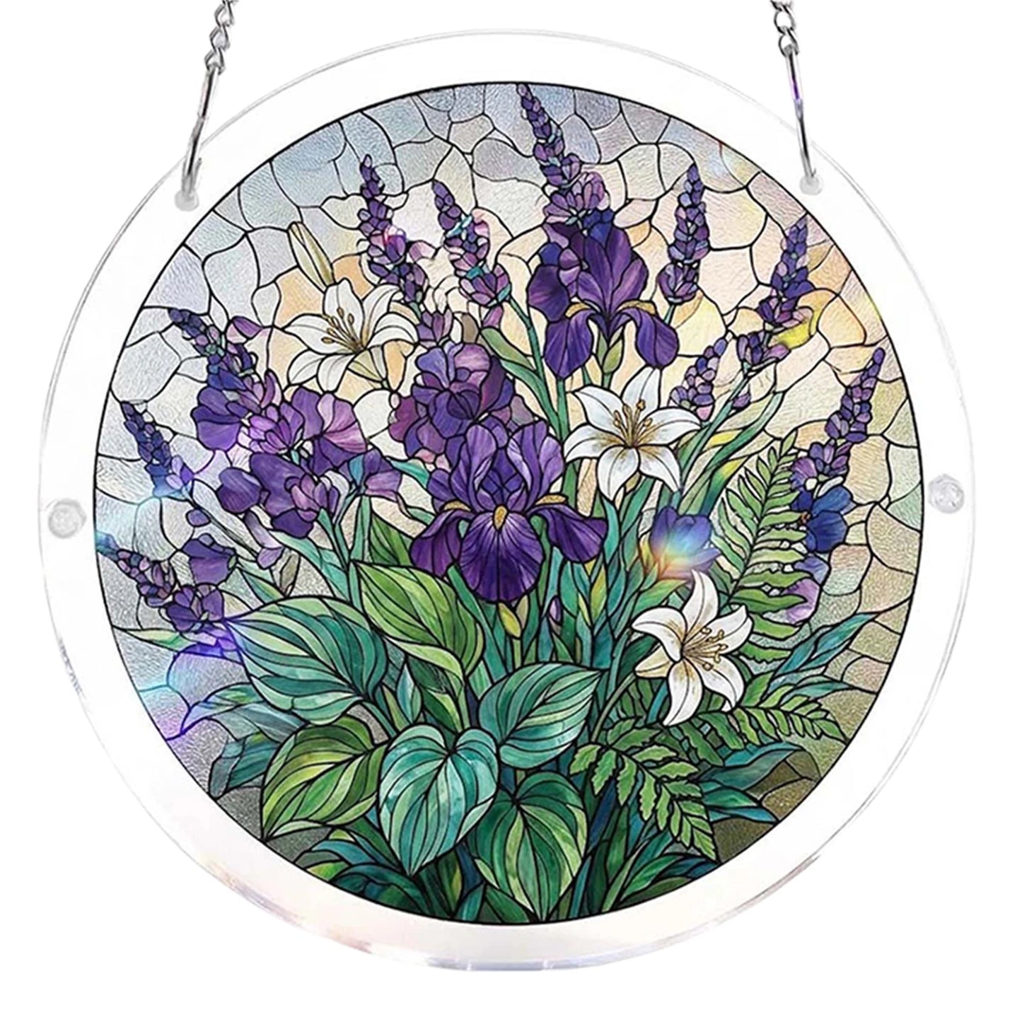 Sun Catcher Puzzle Curtain Decoration Unique Acrylic Sun Catcher Puzzle Kit 7.36 Inch for Doors Garden and Window Hanging Home Peaceful Pleasures Health and Wellness O