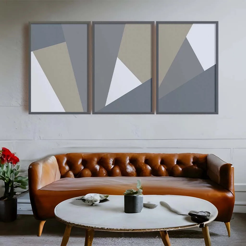 Abstract Geometric Triangle Canvas Wall Art | Modern Print Canvas Wall Art Peaceful Pleasures Health and Wellness