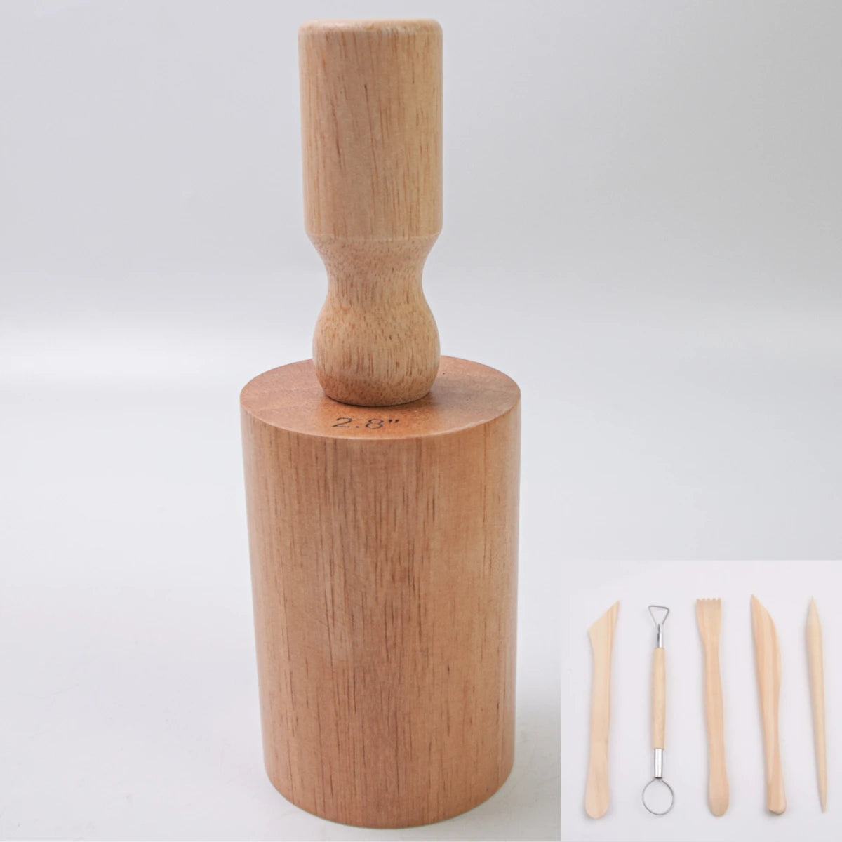 1X Cup Pottery Molds, Create Pottery Mug Vases Cup Molds, Pottery Shaping Tool, W/ 5X Wooden Clay Sculpting Tools Peaceful Pleasures Health and Wellness 2.8 inch