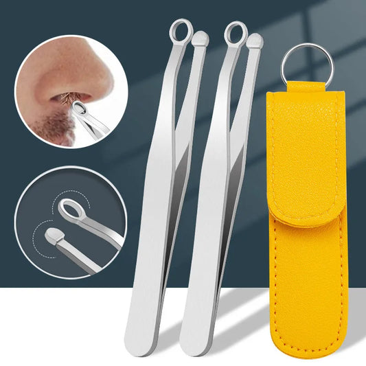 Stainless Steel Round-Tip Nose & Eyebrow Trimming Tweezers Grooming Tweezers Peaceful Pleasures Health and Wellness
