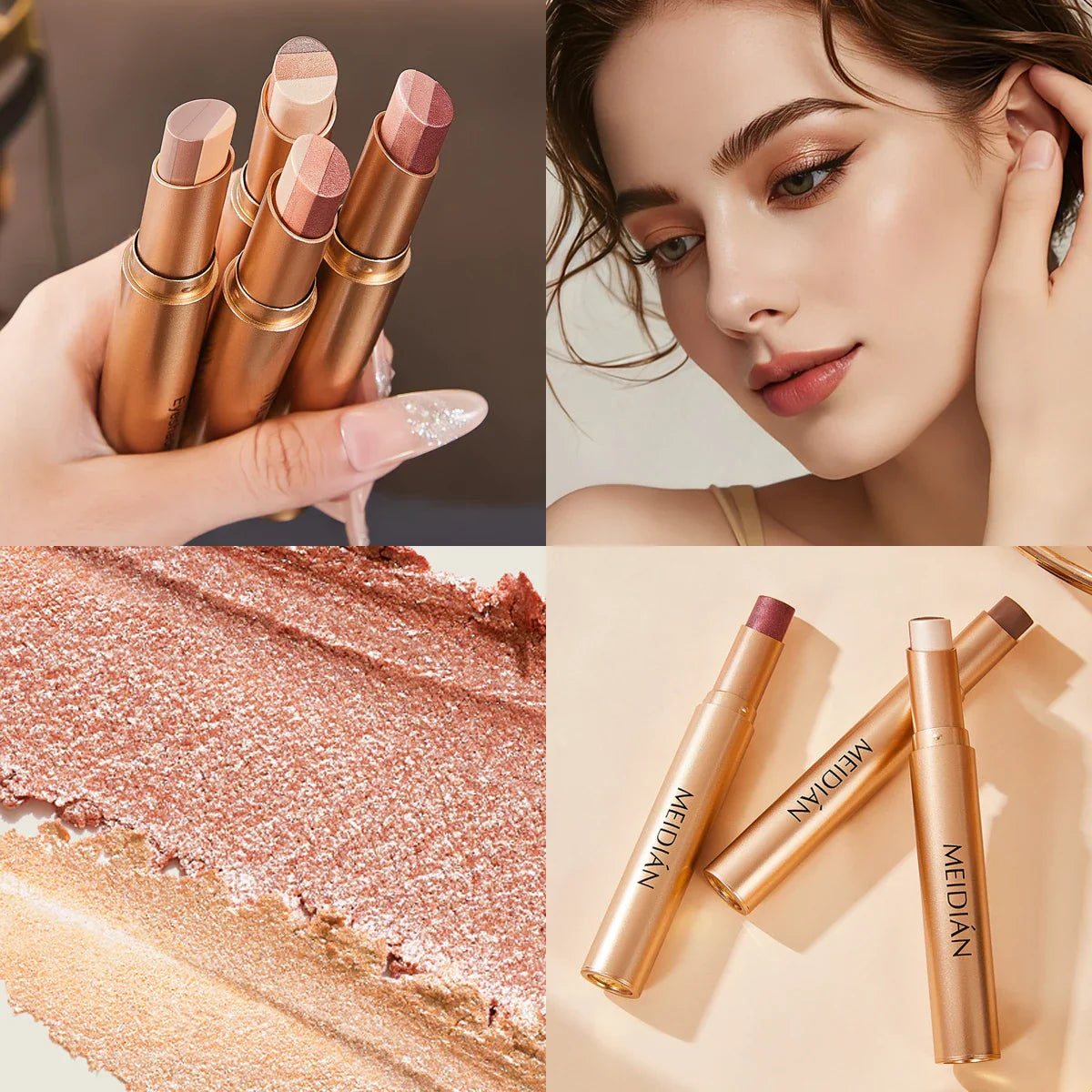 3-Color Waterproof Eye Shadow Stick – Easy Beginner Eyeshadow