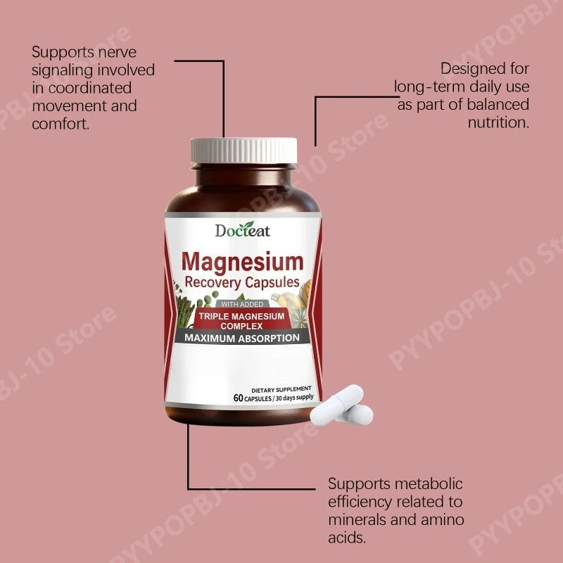 Triple Magnesium Complex Capsules – Energy, Calm & Sleep