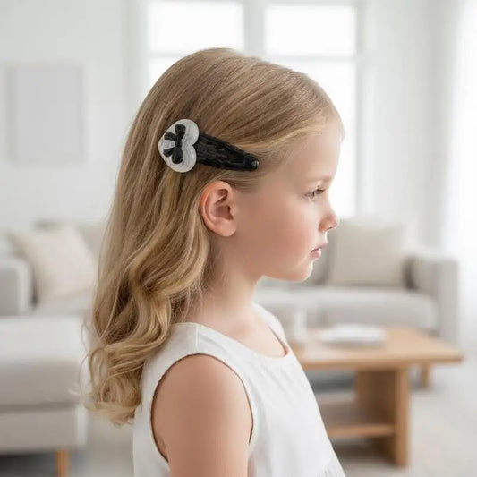 Bowknot Heart BB Hair Clips Non-Slip Cute Set of 2/6 Pcs Hair Clip Set Oasis Select