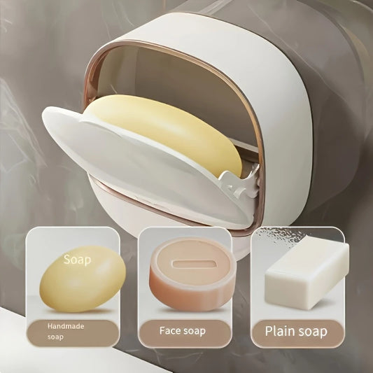 Stylish High-End Soap Holder, Designed for Shower, Bathroom or Kitchen Use, with Lid, No Drilling Required Peaceful Pleasures Health and Wellness