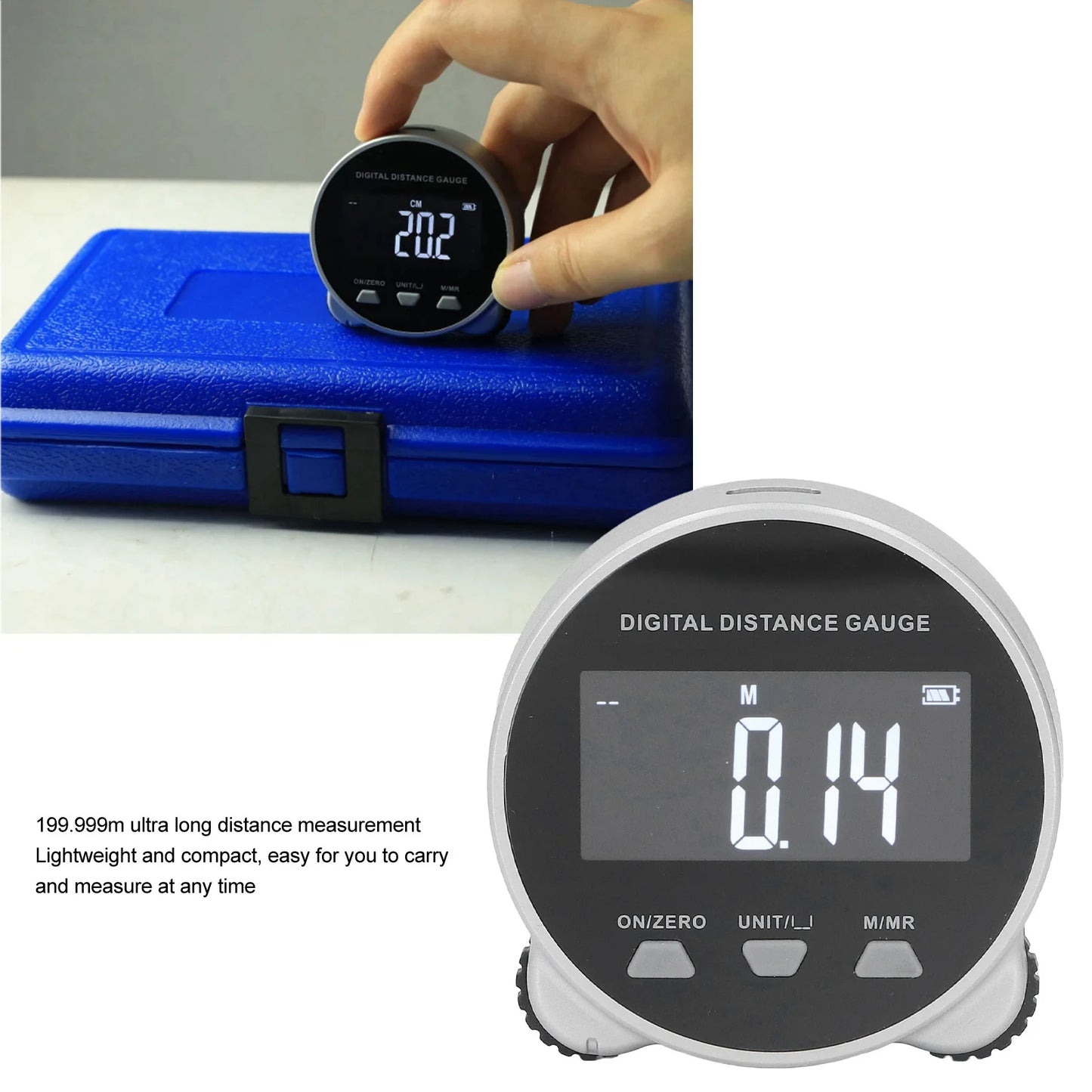 Microprocessor Electronic Rolling Ruler Tape Measure Digital Display