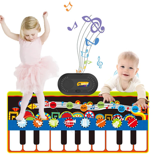 135x59cm Musical Piano Mat Toddle Dance Keyboard 8 Instrument Sounds Peaceful Pleasures Health and Wellness