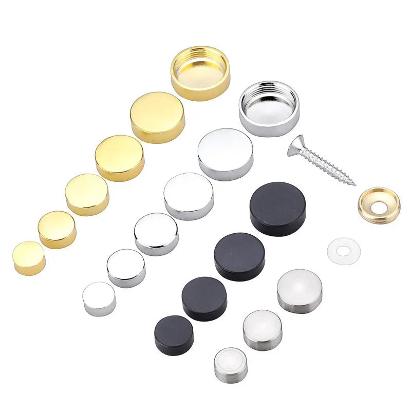 Decorative Mirror Screw Cap Covers | Stainless Steel 10–16mm