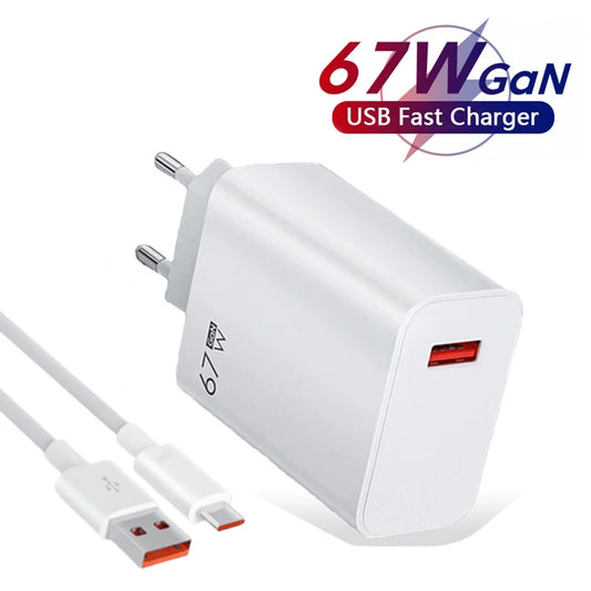 67W USB Fast Charger for Xiaomi Redmi – Turbo Quick Charge USB Wall Charger Peaceful Pleasures Health and Wellness