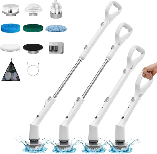 Cordless Electric Spin Scrubber with 7 Brush Heads, Adjustable Speeds & Waterproof Design for Effortless Cleaning Peaceful Pleasures Health and Wellness United States