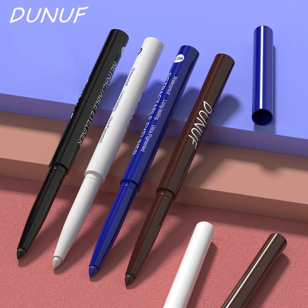 DUNUF 4-Pc Waterproof Eyeliner Pencil Set – Smudge-Proof