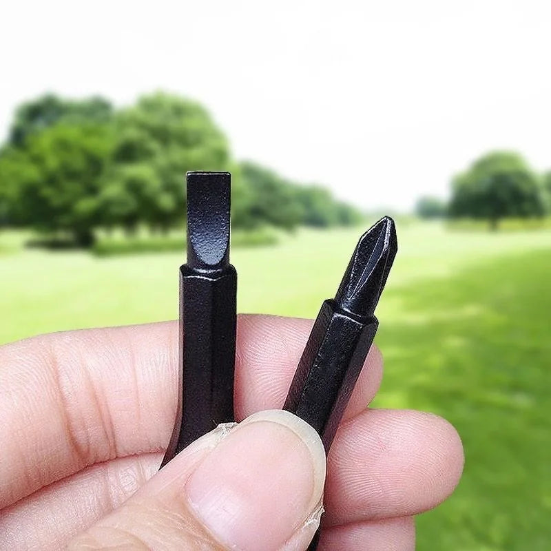 practical Portable Slotted Screwdriver Set Key Ring Keychain Mini Pocket Keyring Cross Screw Driver Repair Tool Gadget Small Peaceful Pleasures Health and Wellness