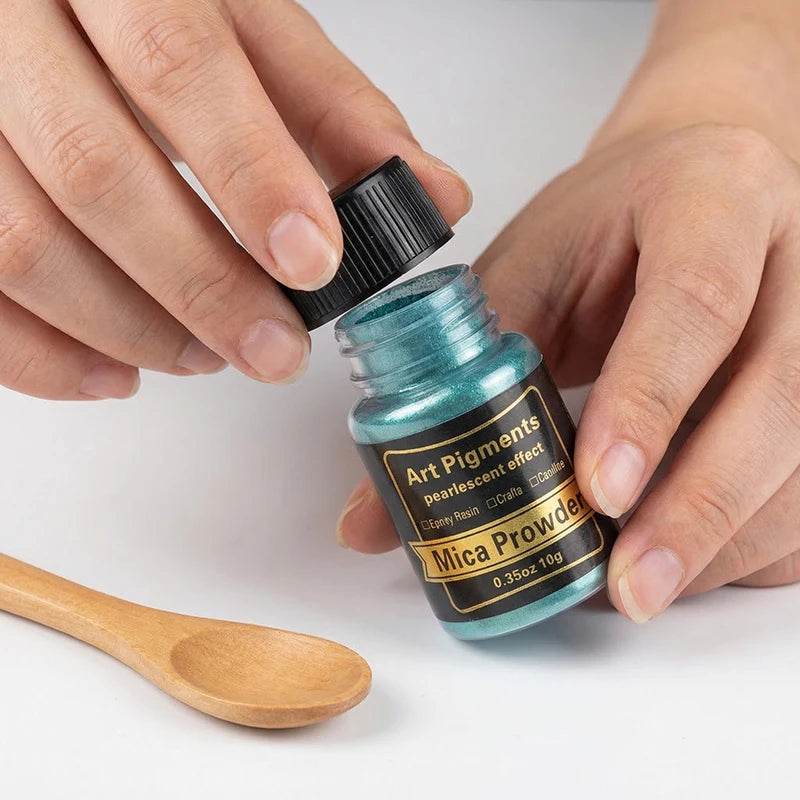 Mica Powder Pearlescent Pigment Set – 12 to 20 Colors for Resin, Soap, Nails & Lip Gloss