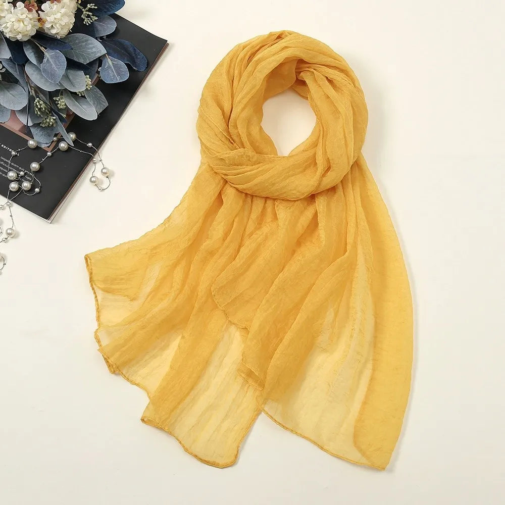 Women's Soft Chiffon Scarf – Lightweight Summer Shawl Wrap