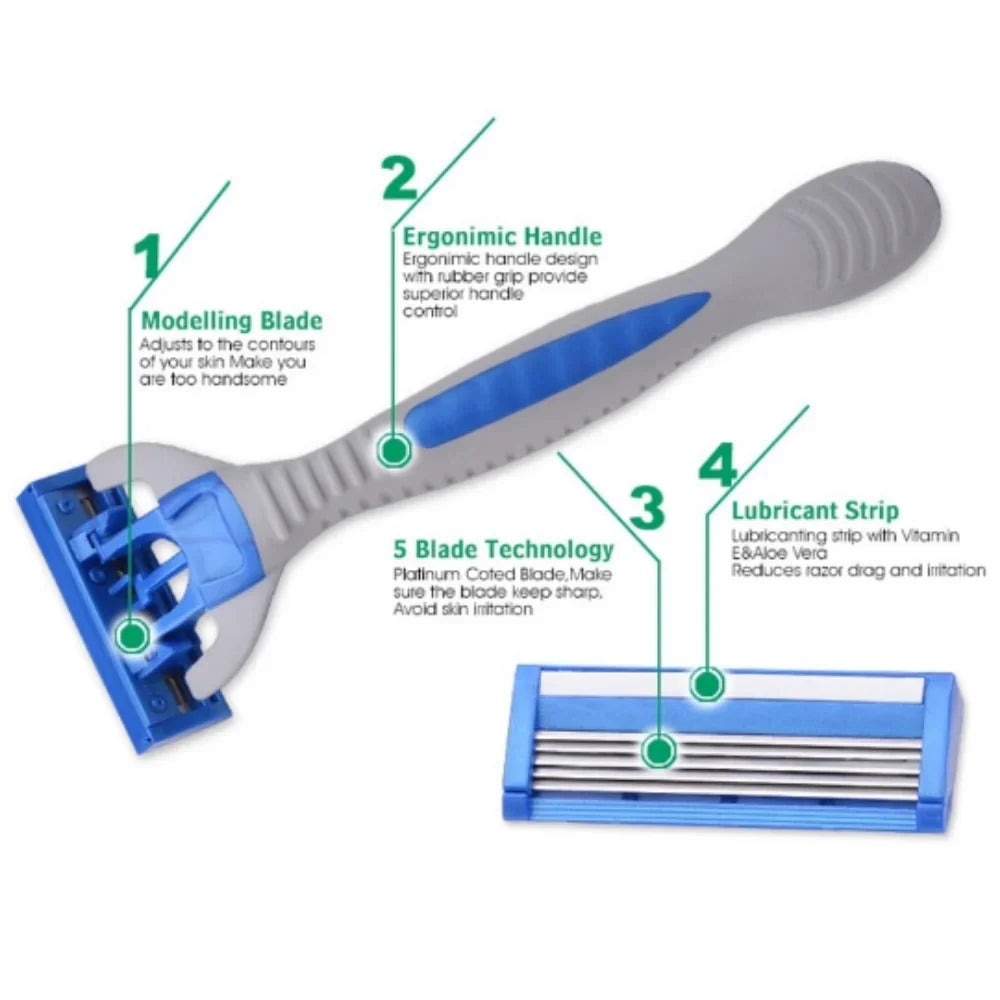 Men's Beard Care Kit – Comb, Shaper, Shaver & Scissors Set