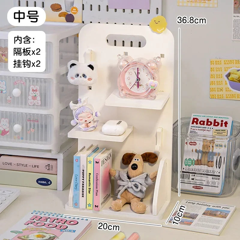 Desktop Pegboard Storage Rack – Layered Desk Organizer