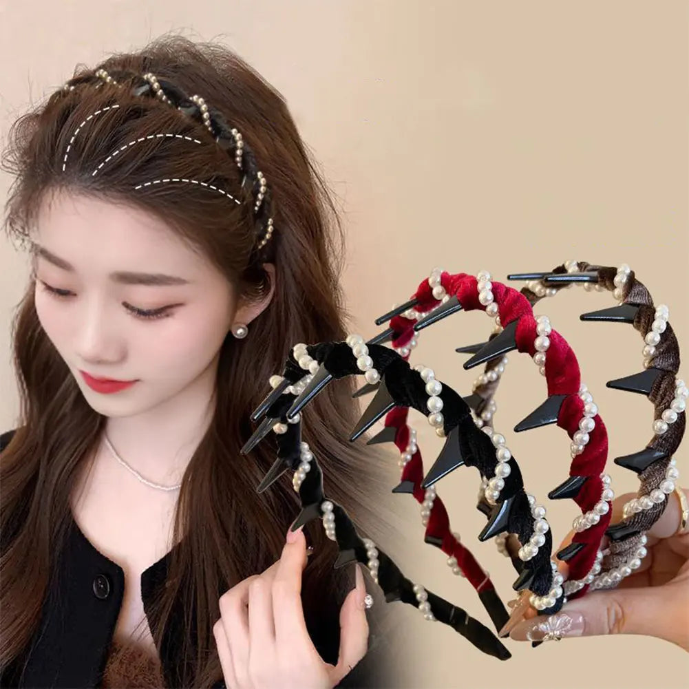 Velvet Sparkling Diamond Hairband for Women – Anti-Slip Hair Hoop Headband Peaceful Pleasures Health and Wellness