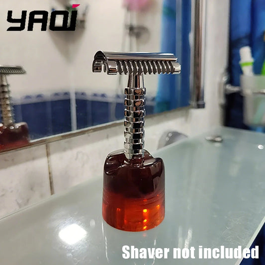 2026 New Arrival！YAQI Moka Express Resin Mens Shaving Razor Holder Stand Peaceful Pleasures Health and Wellness