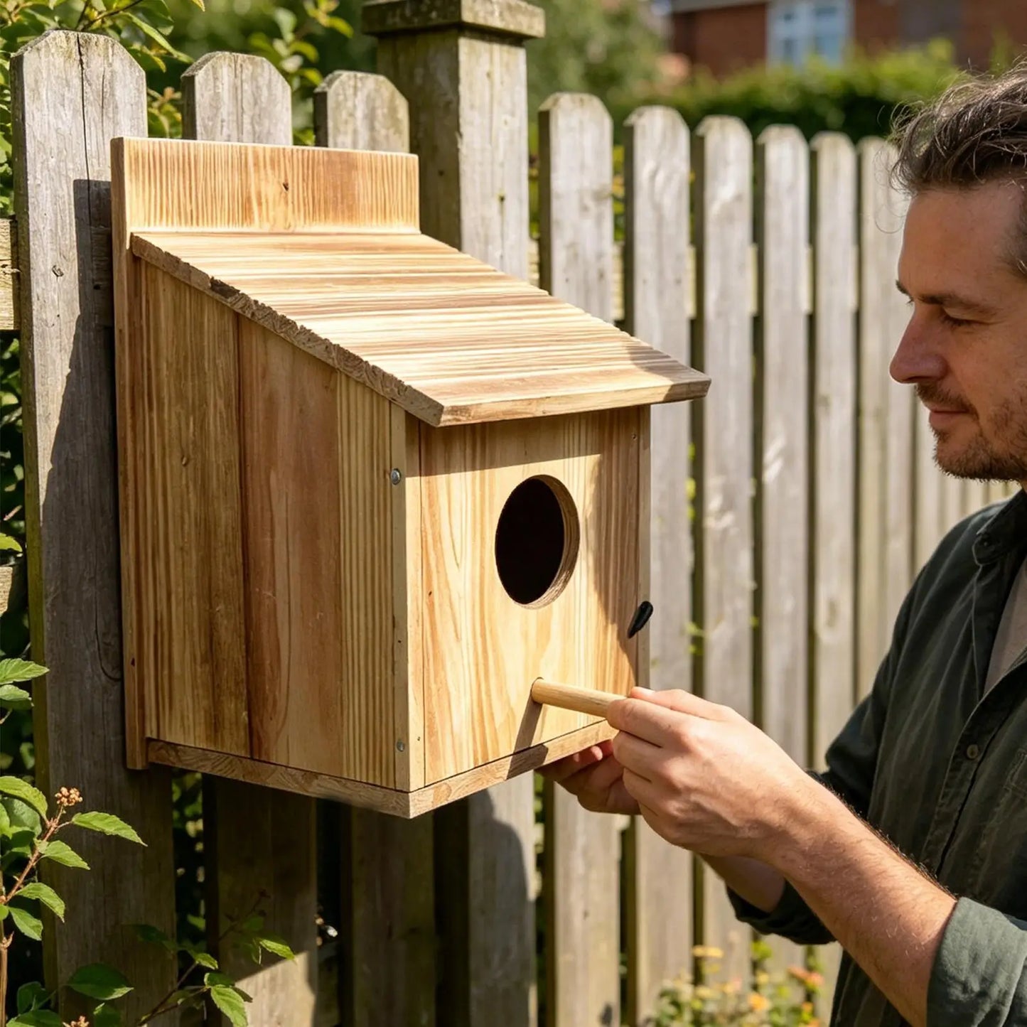 Owl Houses for Outdoors Wooden Weather Resistant Shelter Yard Bird Shelter for Finch Hummingbird Outdoor Garden Balcony Patio Peaceful Pleasures Health and Wellness